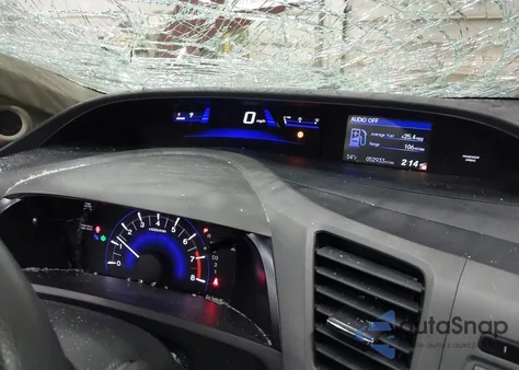 2012 Honda Civic Ex z USA, uszkodzony, nr VIN 19XFB2F87CE390815